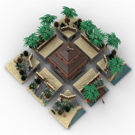 MOC - 200180 Treasure Island: The Stockade Buiding Blocks - LesDiy - Building Blocks