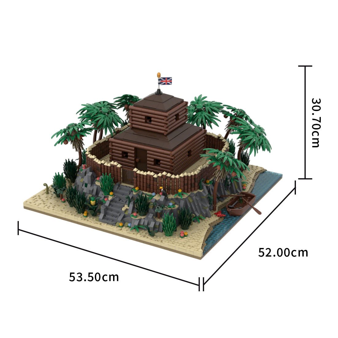 MOC-200180 Treasure Island: The Stockade Buiding Blocks| LesDiy