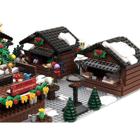 MOC - 201458 European Style Christmas Market Building Blocks - LesDiy - building blocks