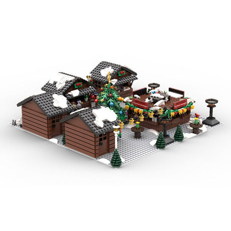 MOC - 201458 European Style Christmas Market Building Blocks - LesDiy - building blocks