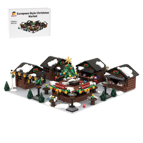 MOC - 201458 European Style Christmas Market Building Blocks - LesDiy - building blocks
