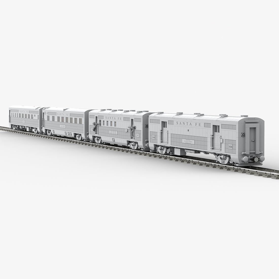 MOC - 202248 Santa Fe Super Chief Car Set 1 Building Blocks - LesDiy - Locomotive