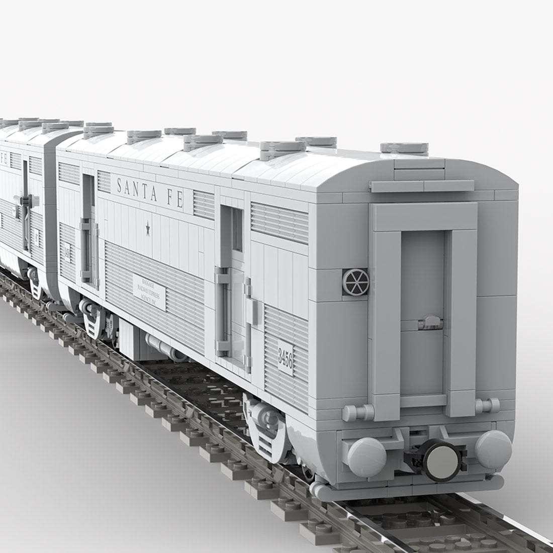 MOC - 202248 Santa Fe Super Chief Car Set 1 Building Blocks - LesDiy - Locomotive