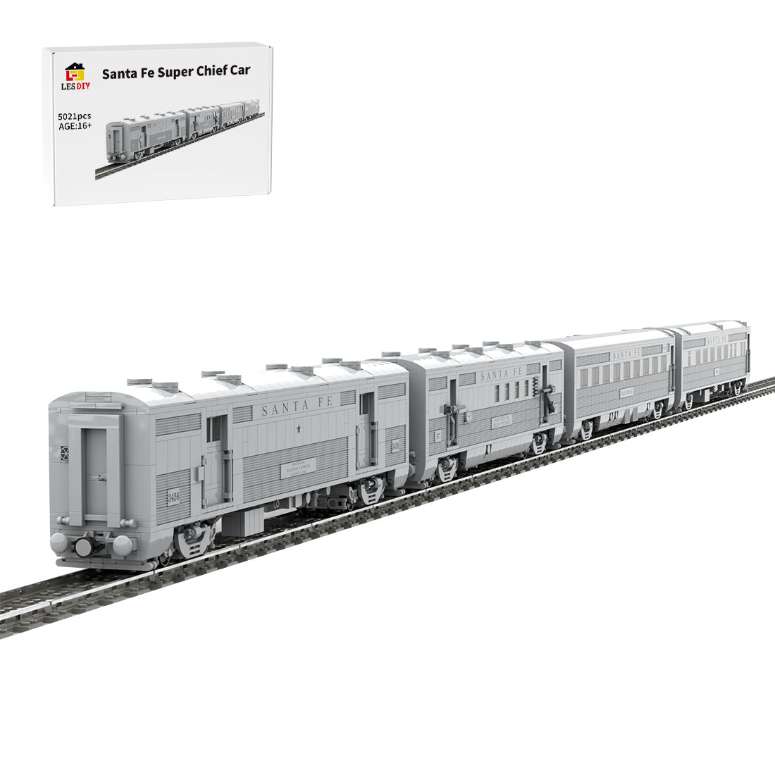MOC-202248 Santa Fe Super Chief Car Set 1 Building Blocks | LesDiy
