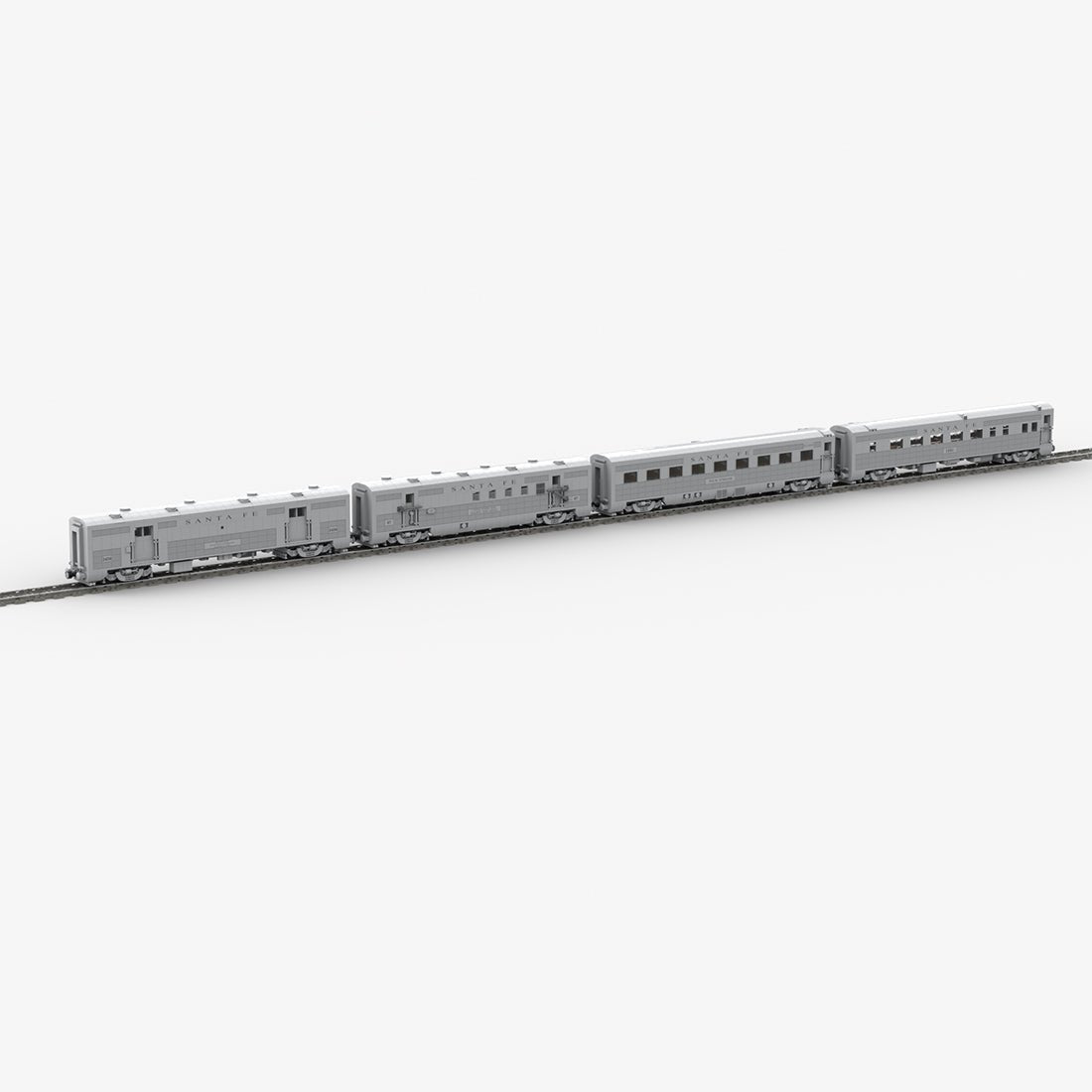 MOC - 202248 Santa Fe Super Chief Car Set 1 Building Blocks - LesDiy - Locomotive