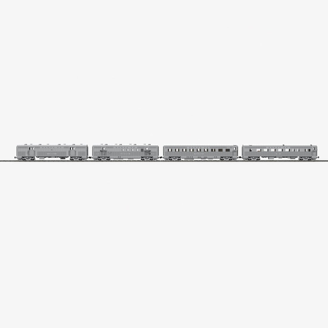 MOC - 202248 Santa Fe Super Chief Car Set 1 Building Blocks - LesDiy - Locomotive