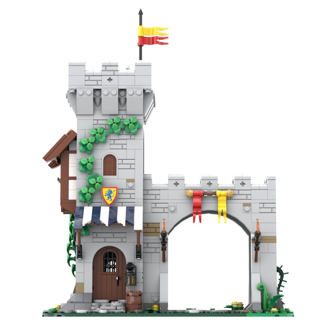 MOC - 204044 Lion Knight's Modular Town Gate - LesDiy - 