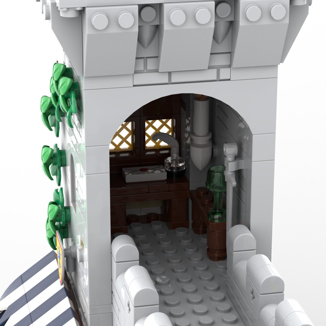 MOC - 204044 Lion Knight's Modular Town Gate - LesDiy - 