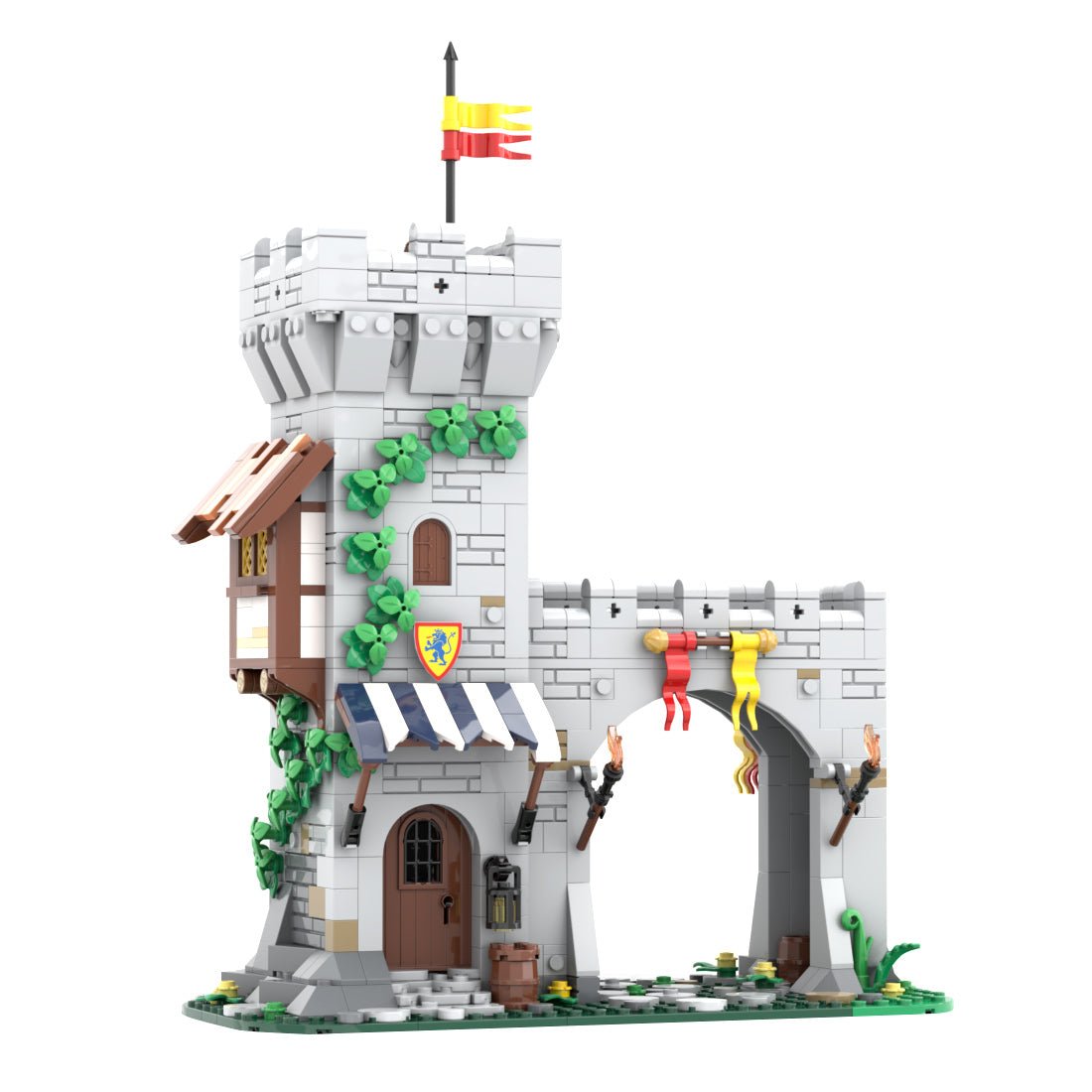 MOC - 204044 Lion Knight's Modular Town Gate - LesDiy - 