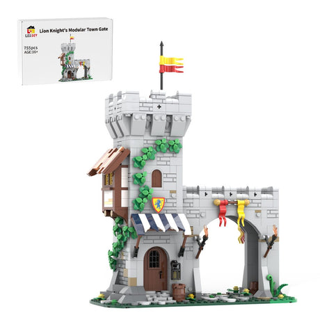 MOC - 204044 Lion Knight's Modular Town Gate - LesDiy - 
