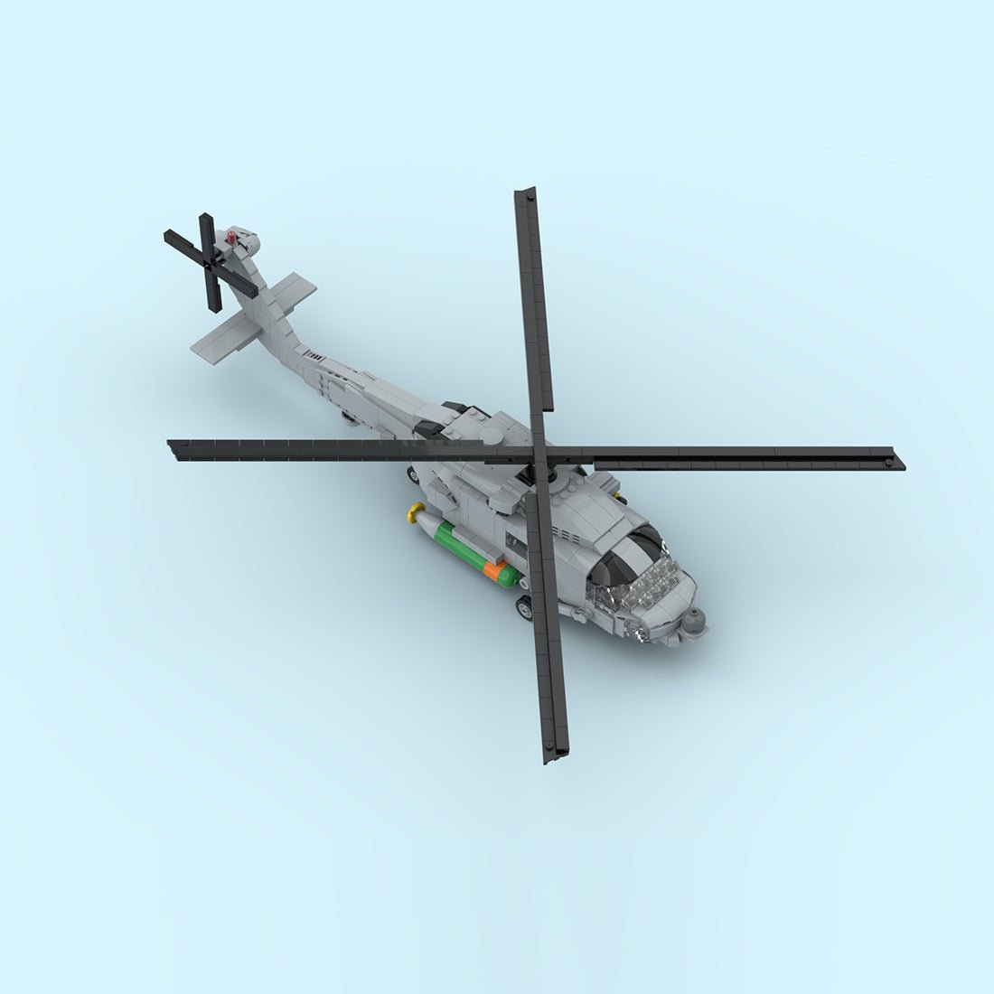 MOC - 204867 MH - 60R Navy Helicopter Building Blocks - LesDiy - Building Blocks