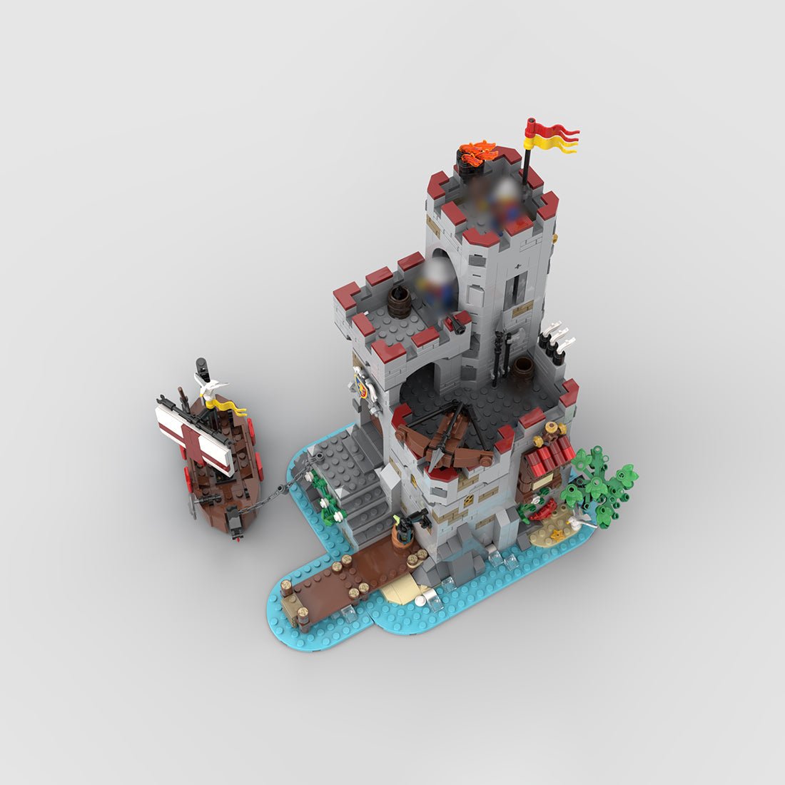 MOC - 206932 Medieval Seaside Market Tower Alt build Building Blocks - LesDiy - Building Blocks