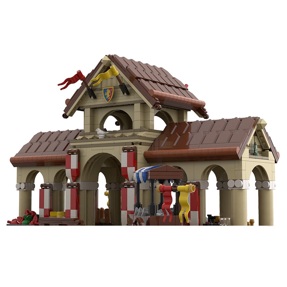 MOC - 207789 Market Hall - Medieval Village Diorama Building Blocks - LesDiy - Building Blocks