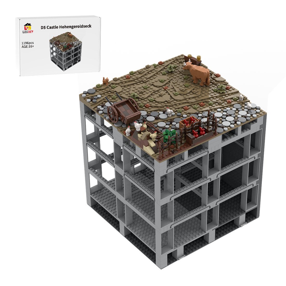 MOC - 208001 D5 Castle Hohengeroldseck Building Blocks - LesDiy - Building Blocks