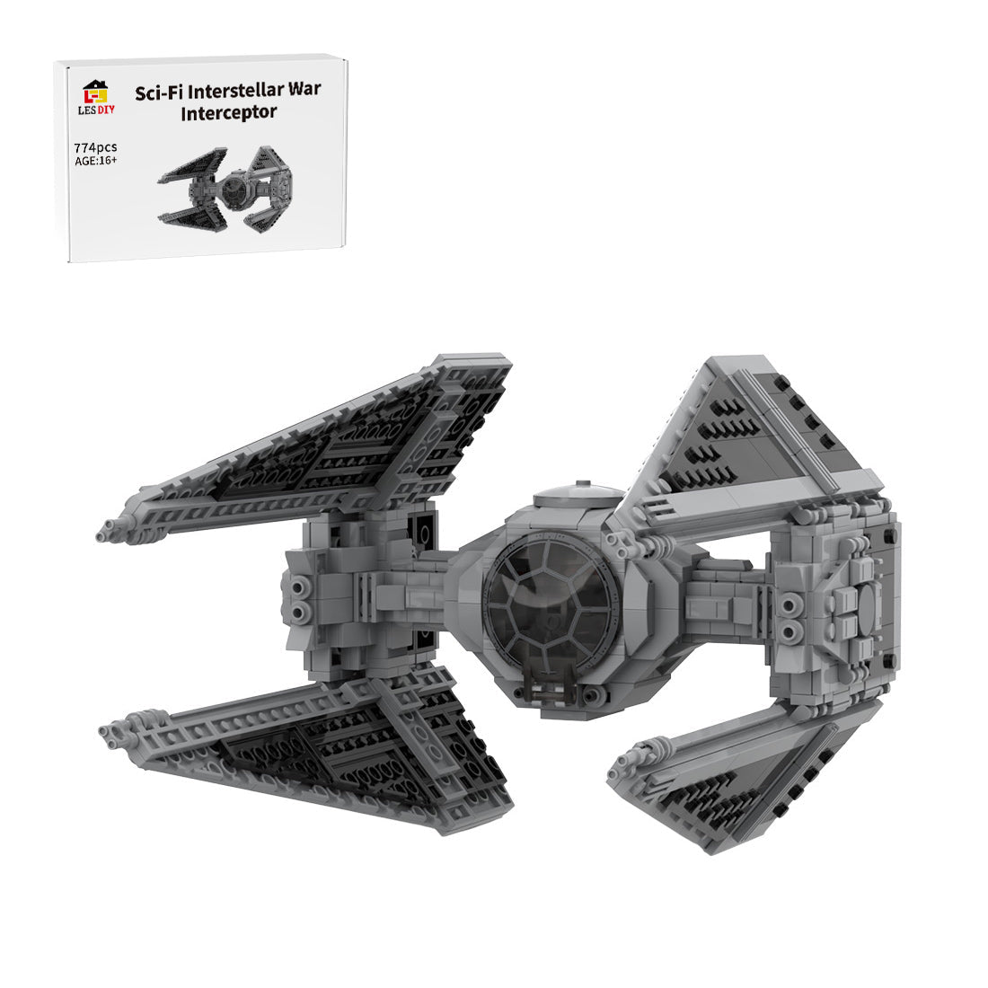 MOC-20850 Sci-Fi Interstellar War Interceptor Building Blocks | LesDiy