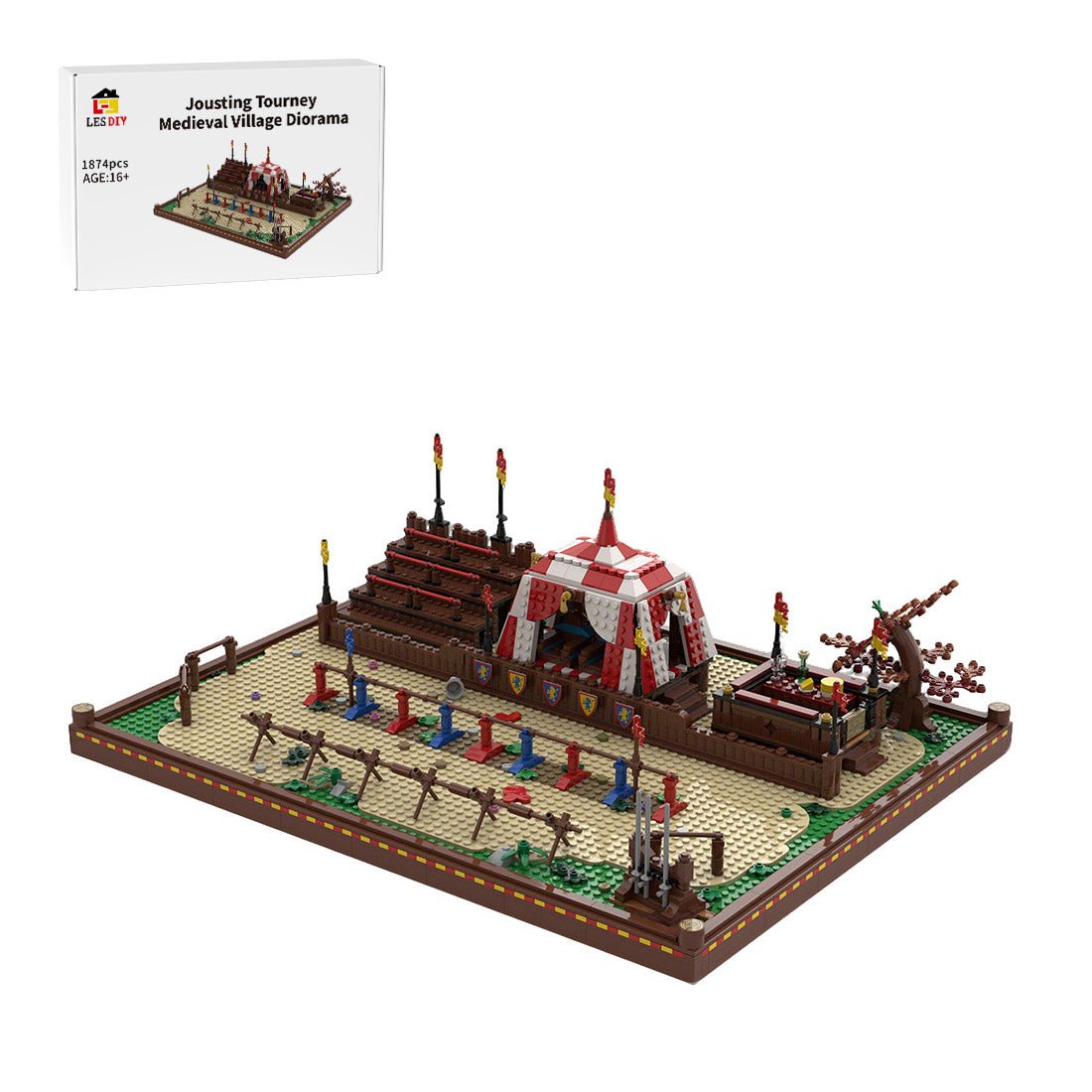 MOC - 208896 Jousting Tourney - Medieval Village Diorama Building Blocks - LesDiy - Building Blocks