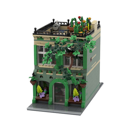 MOC-209268 Green Ivy Flower Shop Modular Building Blocks-LesDiy-MOC-