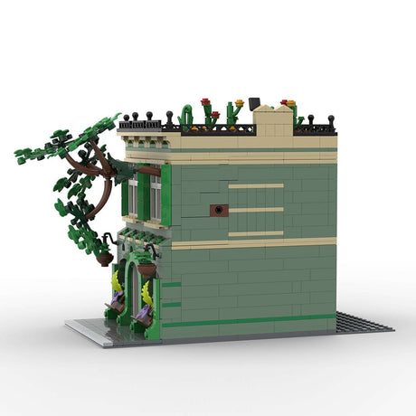 MOC-209268 Green Ivy Flower Shop Modular Building Blocks-LesDiy-MOC-
