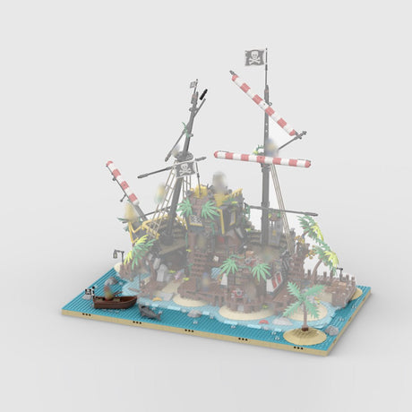 MOC - 210286 Pirate Shoreline Ocean Scene Base Building Blocks - LesDiy - 