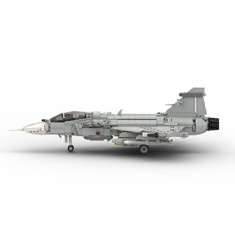 MOC - 210715 Saab | JAS - 39 E GRIPEN - 1:35 Scale Building Blocks - LesDiy - Building Blocks