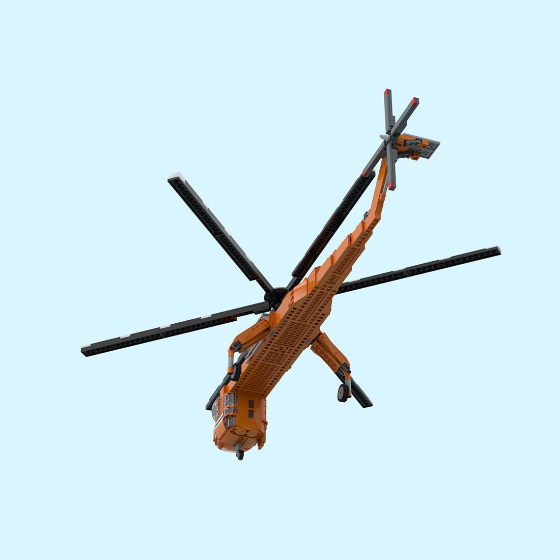 MOC-211002 Sikorsky S-64 Skycrane Building Blocks | LesDiy