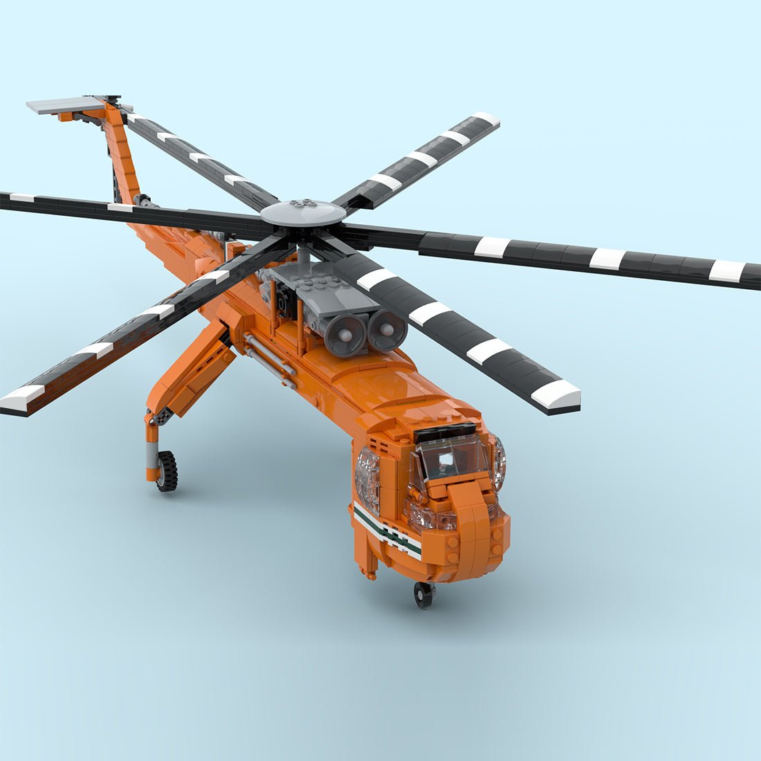 MOC-211002 Sikorsky S-64 Skycrane Building Blocks | LesDiy