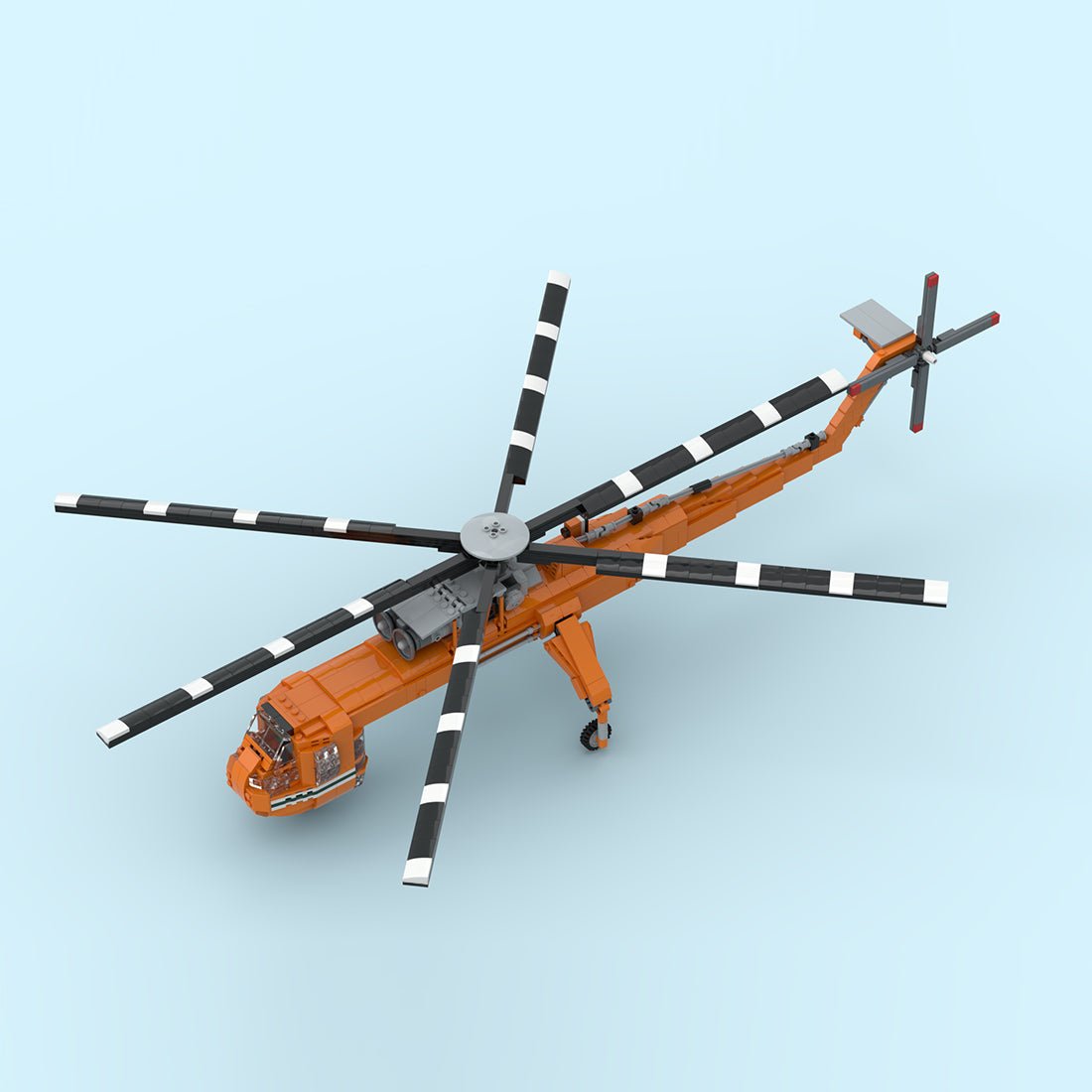 MOC-211002 Sikorsky S-64 Skycrane Building Blocks | LesDiy