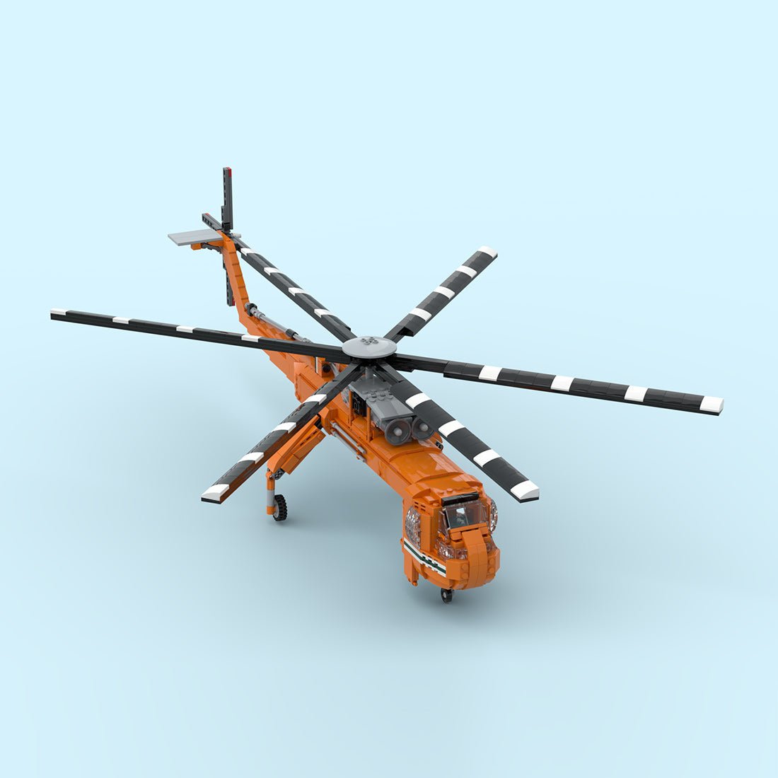 MOC-211002 Sikorsky S-64 Skycrane Building Blocks | LesDiy