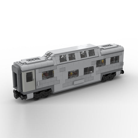 MOC-212051 Santa Fe Double-Decker Canopy Passenger Train Car Building Blocks-LesDiy-Locomotive-