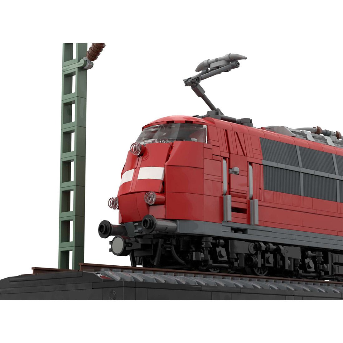 MOC-212170 German BR103 Locomotive (red) Building Blocks | LesDiy