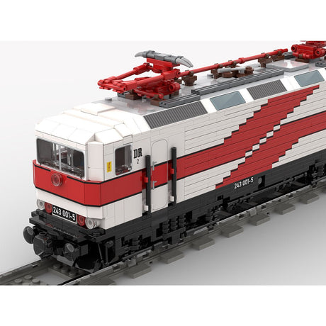 MOC - 212207 Electric Locomotive BR212/243 - Prototype BR212 001 White Lady Building Blocks - LesDiy - Locomotive