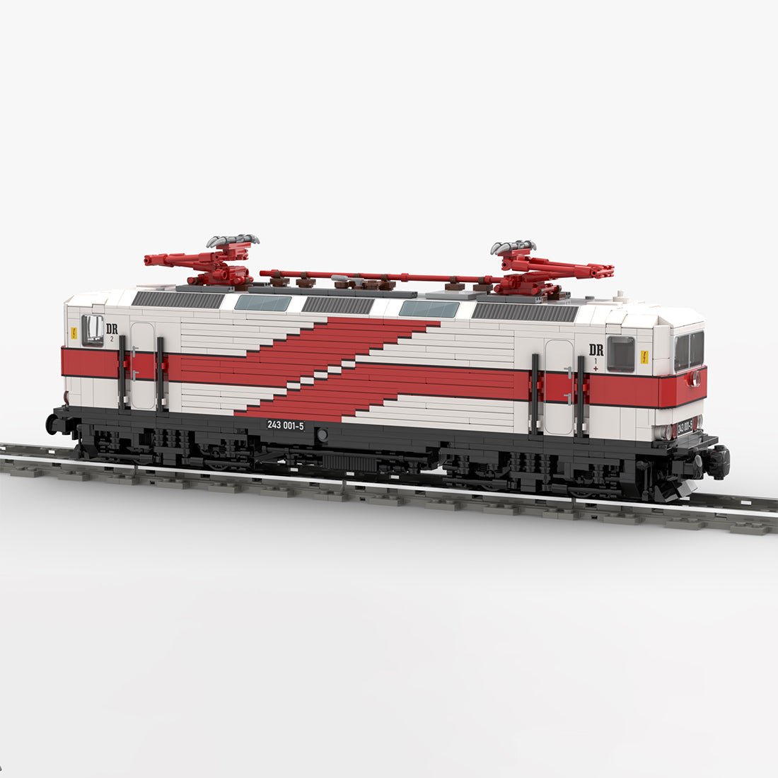 MOC - 212207 Electric Locomotive BR212/243 - Prototype BR212 001 White Lady Building Blocks - LesDiy - Locomotive