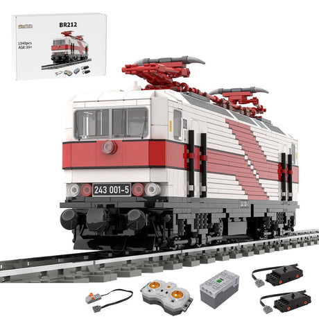 MOC - 212207 Electric Locomotive BR212/243 - Prototype BR212 001 White Lady Building Blocks - LesDiy - Locomotive