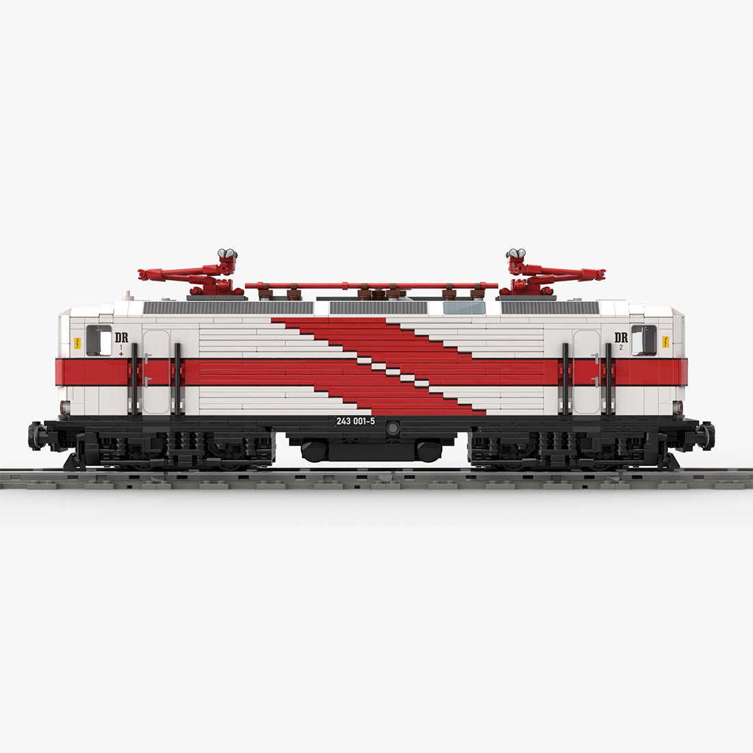 MOC - 212207 Electric Locomotive BR212/243 - Prototype BR212 001 White Lady Building Blocks - LesDiy - Locomotive