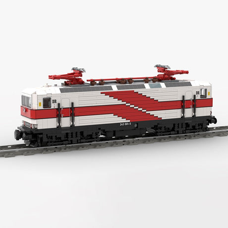 MOC - 212207 Electric Locomotive BR212/243 - Prototype BR212 001 White Lady Building Blocks - LesDiy - Locomotive