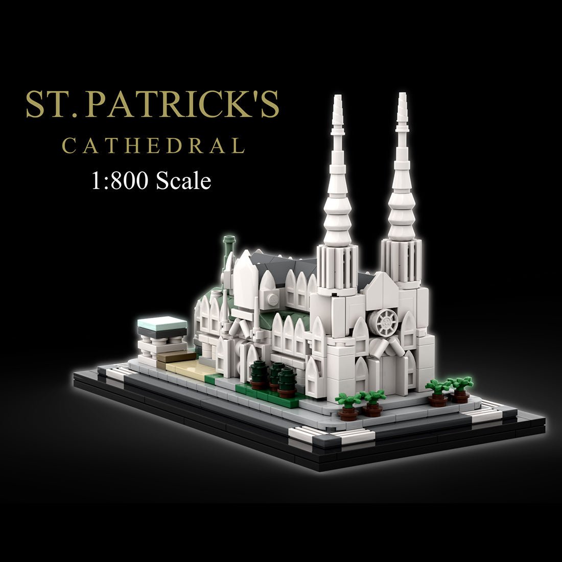 MOC-212962 St. Patrick's Cathedral 1:800 Scale Building Blocks