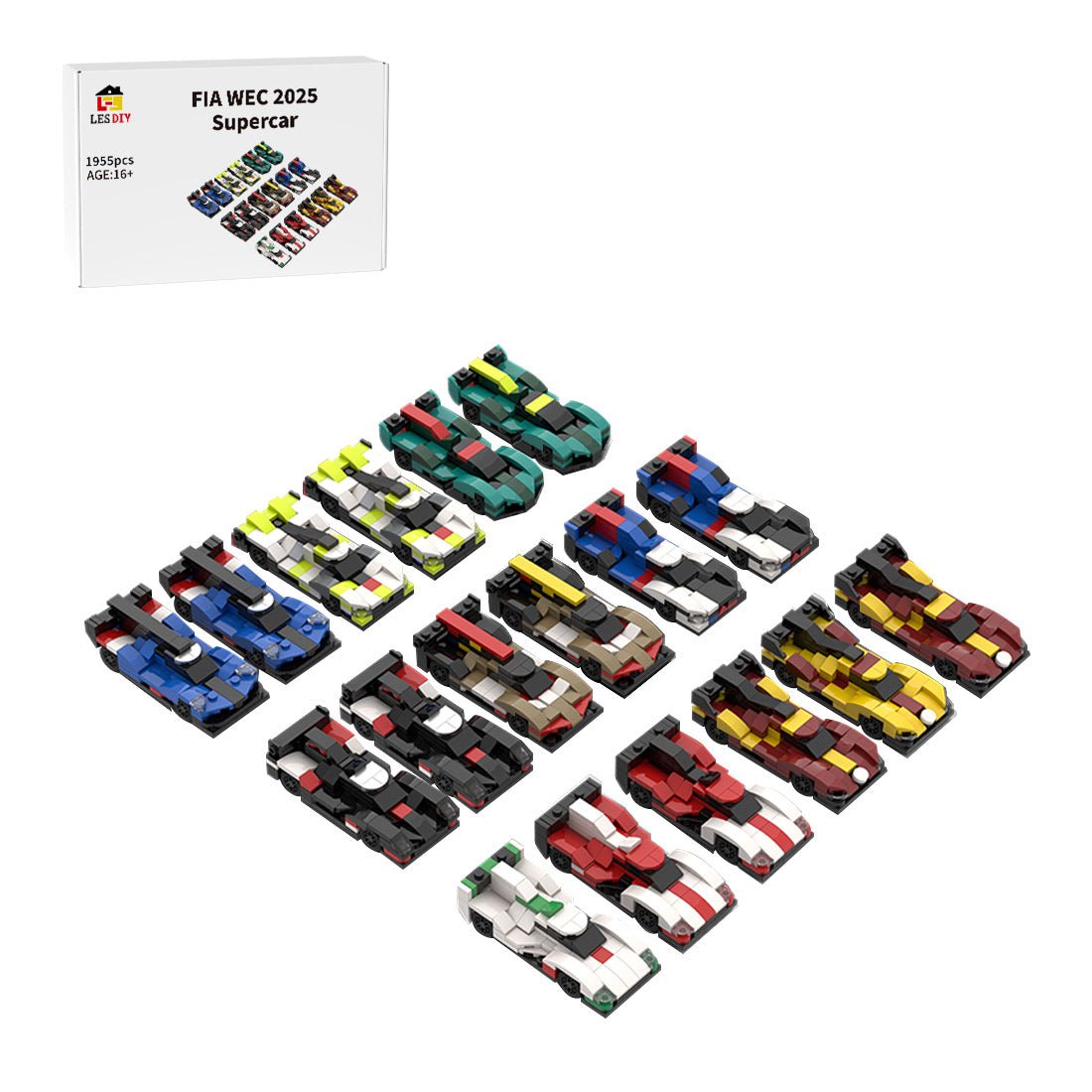 MOC-213123 2025 WEC Hypercar Grid 5 wide building blocks | LesDiy