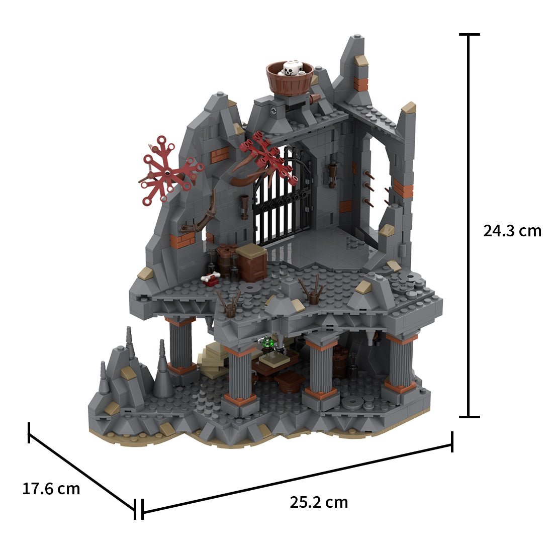 MOC - 213238 Part 2 Medieval Dark Magic Mountain Building Blocks - LesDiy - Building Blocks