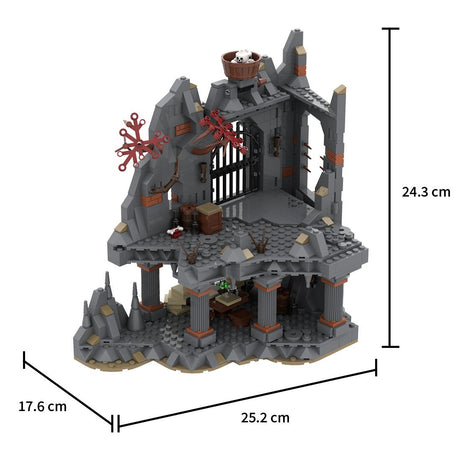 MOC - 213238 Part 2 Medieval Dark Magic Mountain Building Blocks - LesDiy - Building Blocks