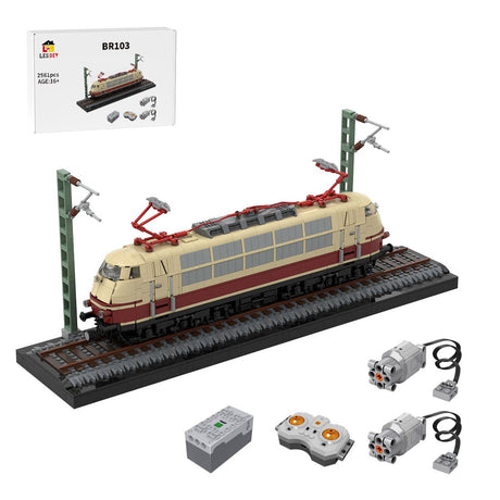 MOC - 213295 BR103 tan/dark - red Bluilding Blocks - LesDiy - Locomotive
