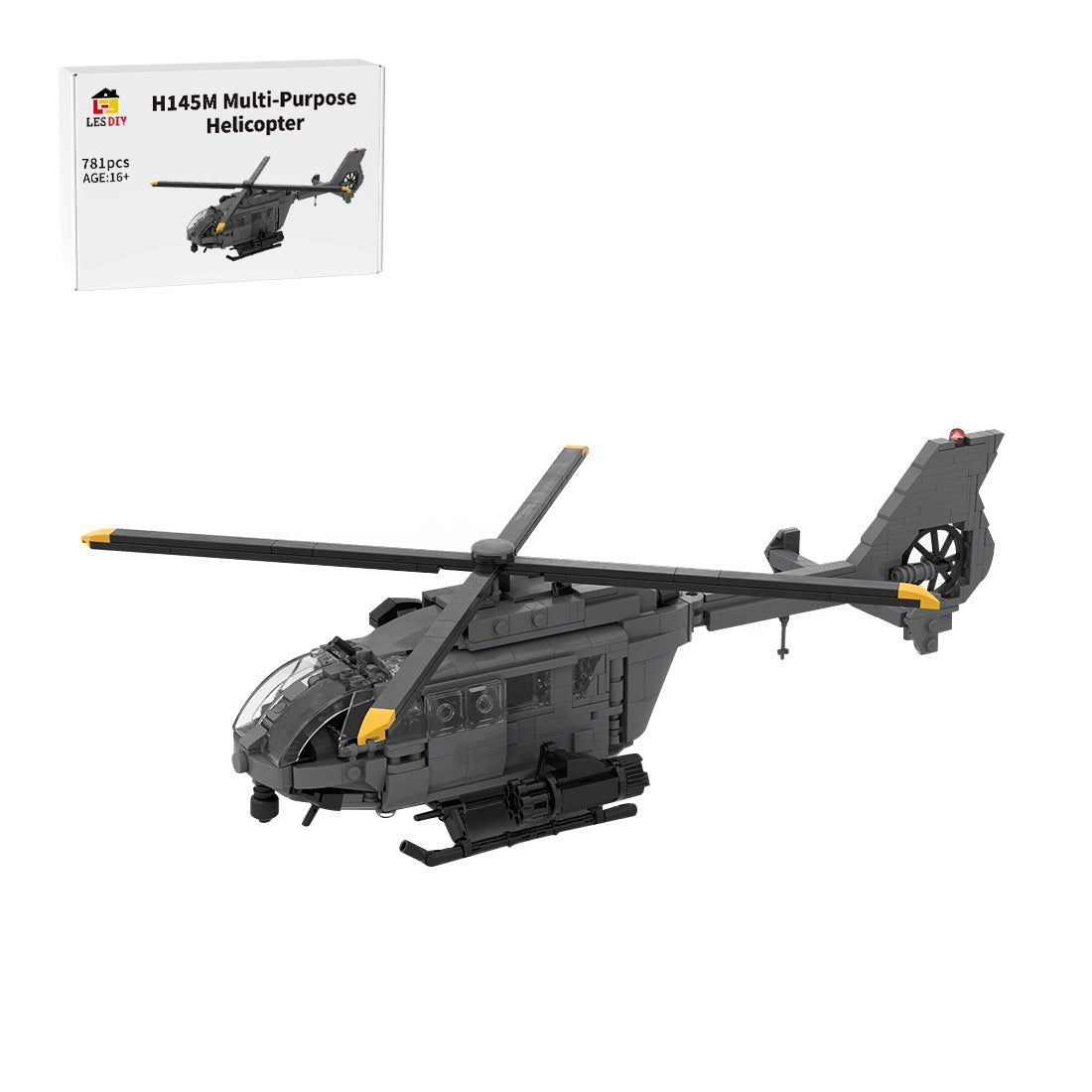 MOC - 214545 Airbus H145 M / UH - 72B Building Blocks - LesDiy - Building Blocks