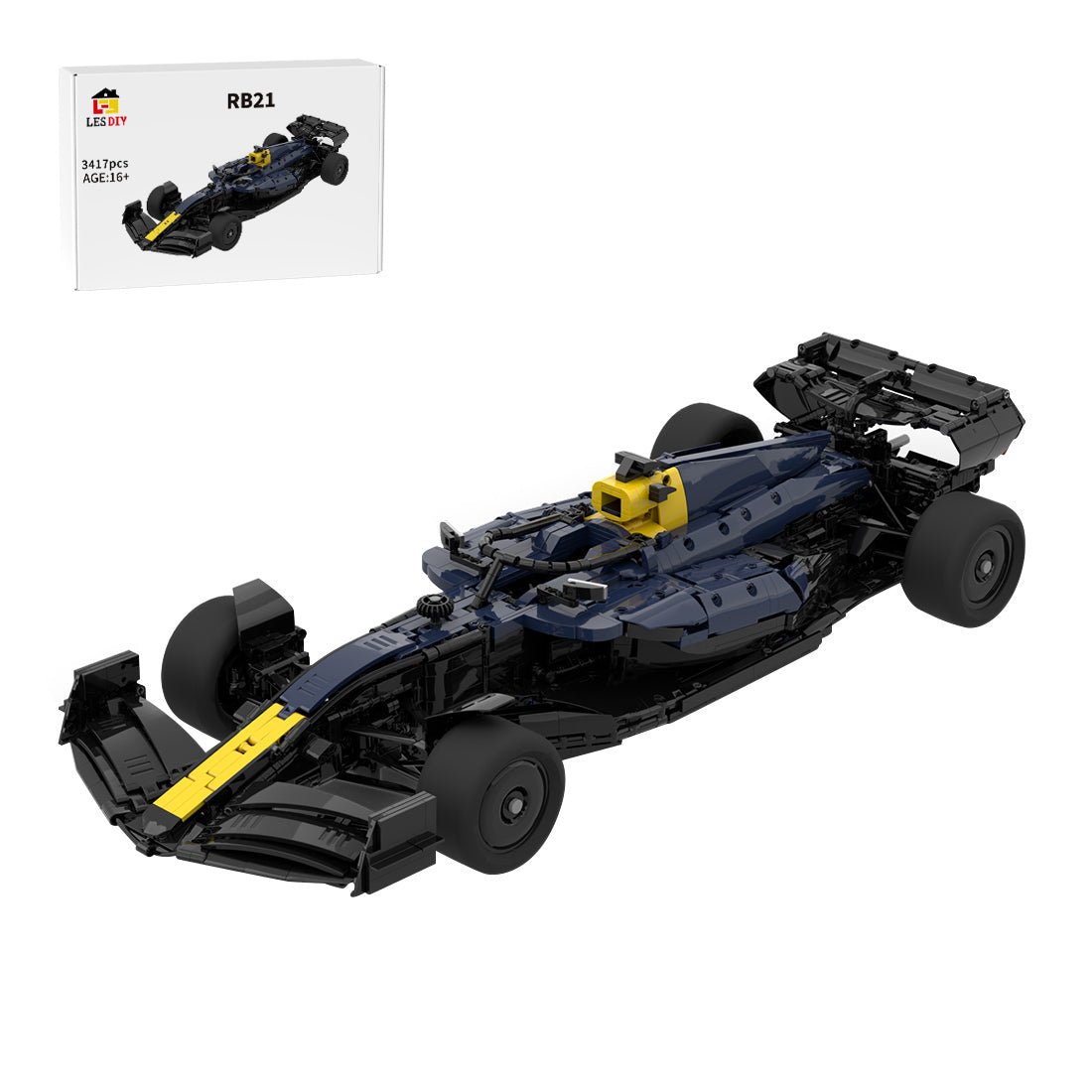  MOC - 215577 Red Bull Racing F1 RB21 1:8 Scale Building Blocks - LesDiy - Building Blocks