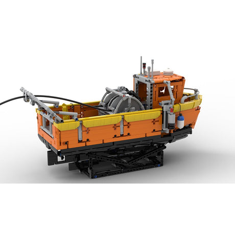 MOC-216080 30ft Seismic Survey Workboat 1:23 Scale Building Blocks-LesDiy-MOC-