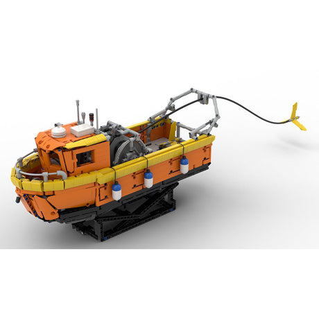 MOC-216080 30ft Seismic Survey Workboat 1:23 Scale Building Blocks-LesDiy-MOC-