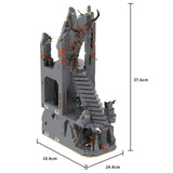 MOC - 216232 Part 3 Medieval Dark Magic Mountain Building Blocks - LesDiy - Building Blocks