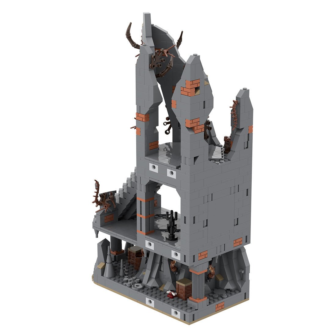 MOC - 216232 Part 3 Medieval Dark Magic Mountain Building Blocks - LesDiy - Building Blocks