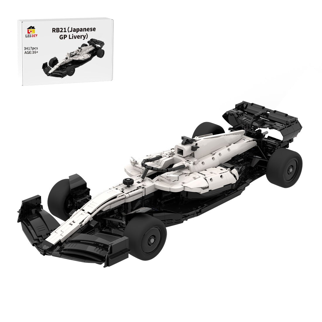 MOC - 216550 Red Bull Racing F1 RB21 Japanese GP Livery 1:8 Scale Building Blocks - LesDiy - Building Blocks