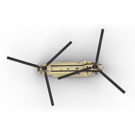 MOC - 217684 Boeing | CH - 47 F CHINOOK - 1:35 Scale Building Blocks - LesDiy - Building Blocks