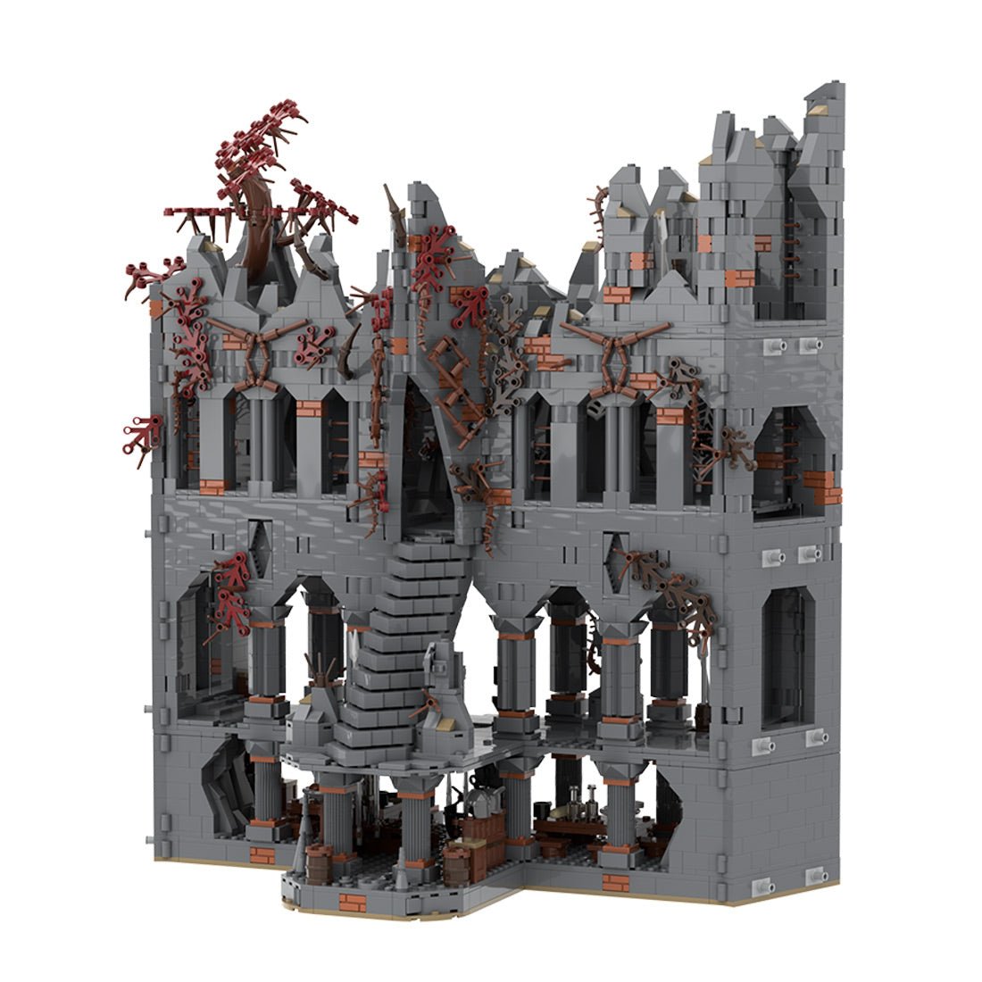 MOC - 217982 Part 4 Medieval Dark Magic Mountain Building Blocks - LesDiy - Building Blocks