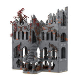 MOC - 217982 Part 4 Medieval Dark Magic Mountain Building Blocks - LesDiy - Building Blocks